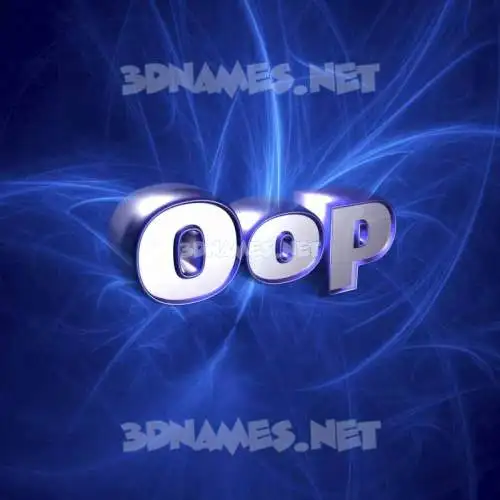 oop in Plasma style - 3D name wallpaper