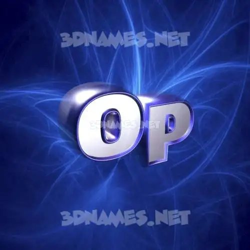 op in Plasma style - 3D name wallpaper