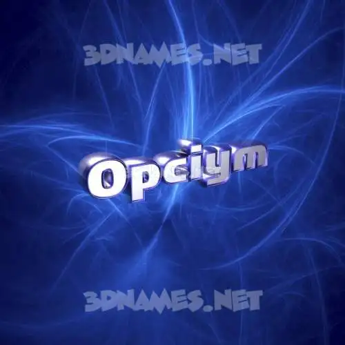 opciym in Plasma style - 3D name wallpaper