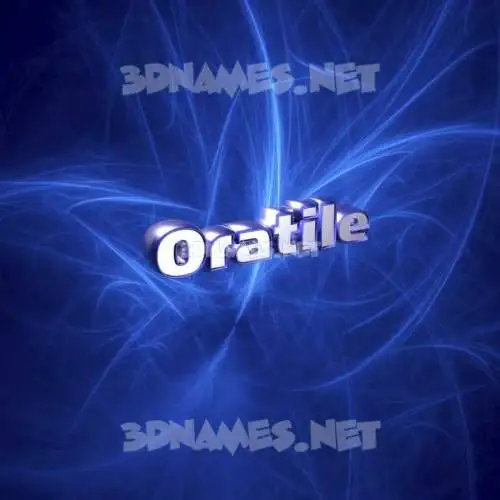 oratile in Plasma style - 3D name wallpaper