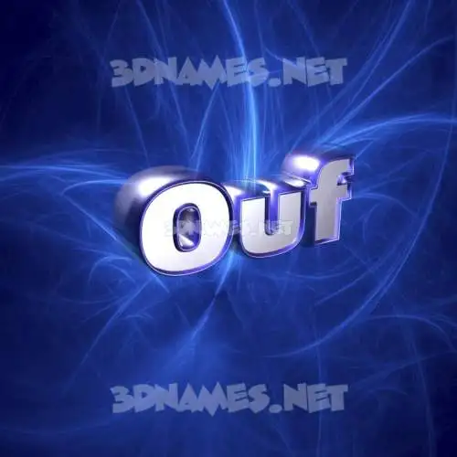 ouf in Plasma style - 3D name wallpaper ouf in Plasma style - 3D name wallpaper
