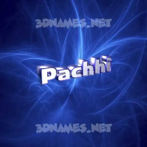 pachhi in Plasma style - 3D name wallpaper