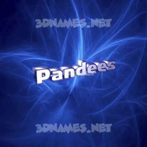 pandees in Plasma style - 3D name wallpaper