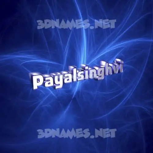 payalsinghvi in Plasma style - 3D name wallpaper