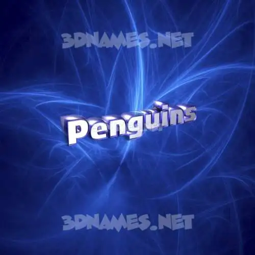 penguins in Plasma style - 3D name wallpaper