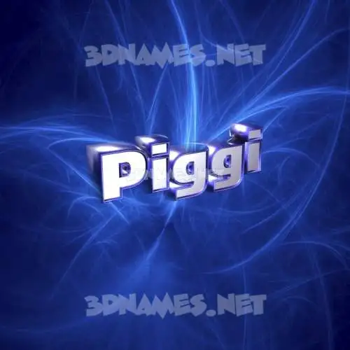piggi in Plasma style - 3D name wallpaper piggi in Plasma style - 3D name wallpaper