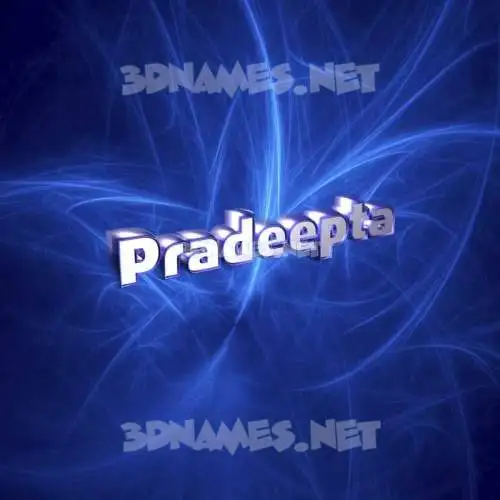 pradeepta in Plasma style - 3D name wallpaper