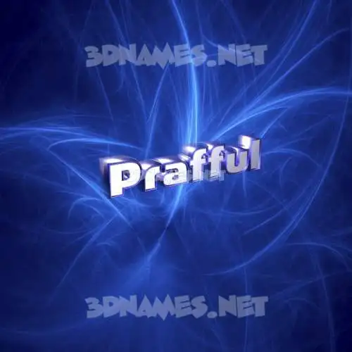 prafful in Plasma style - 3D name wallpaper