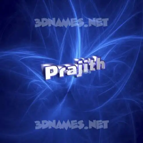 prajith in Plasma style - 3D name wallpaper