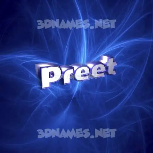 preet in Plasma style - 3D name wallpaper
