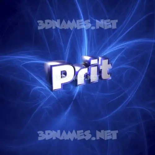 prit in Plasma style - 3D name wallpaper