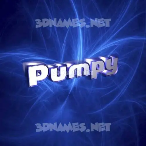 pumpy in Plasma style - 3D name wallpaper