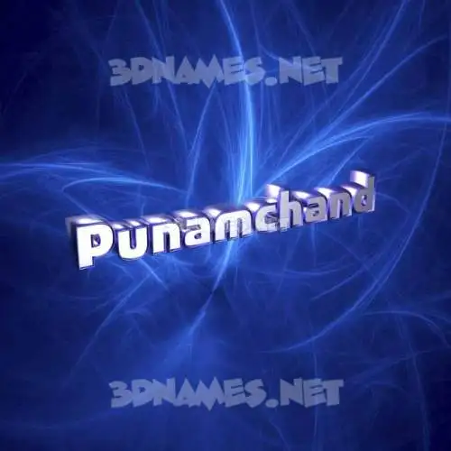 punamchand in Plasma style - 3D name wallpaper