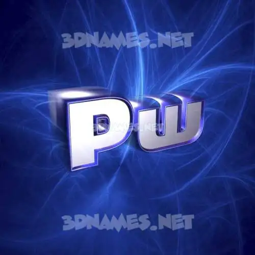 pw in Plasma style - 3D name wallpaper
