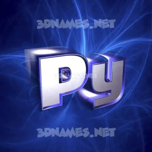 py in Plasma style - 3D name wallpaper