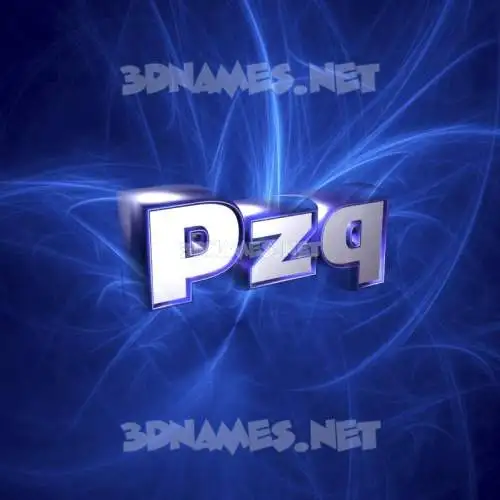 pzq in Plasma style - 3D name wallpaper
