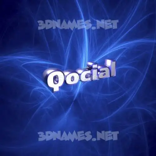 qocial in Plasma style - 3D name wallpaper qocial in Plasma style - 3D name wallpaper