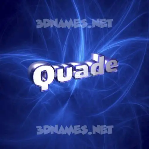 quade in Plasma style - 3D name wallpaper