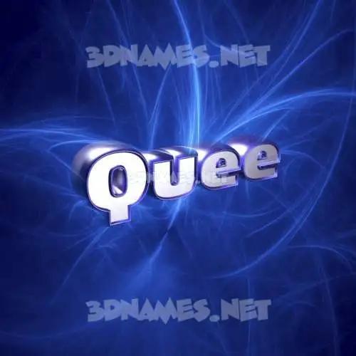 quee in Plasma style - 3D name wallpaper