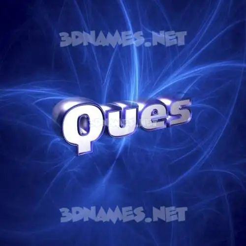 ques in Plasma style - 3D name wallpaper ques in Plasma style - 3D name wallpaper