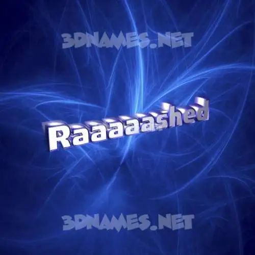 raaaaashed in Plasma style - 3D name wallpaper