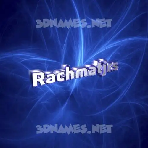 rachmatjrs in Plasma style - 3D name wallpaper