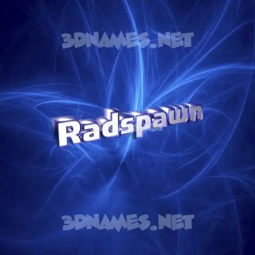 radspawn in Plasma style - 3D name wallpaper