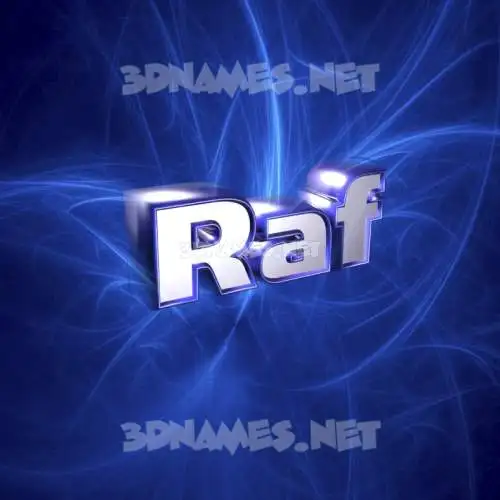 raf in Plasma style - 3D name wallpaper raf in Plasma style - 3D name wallpaper