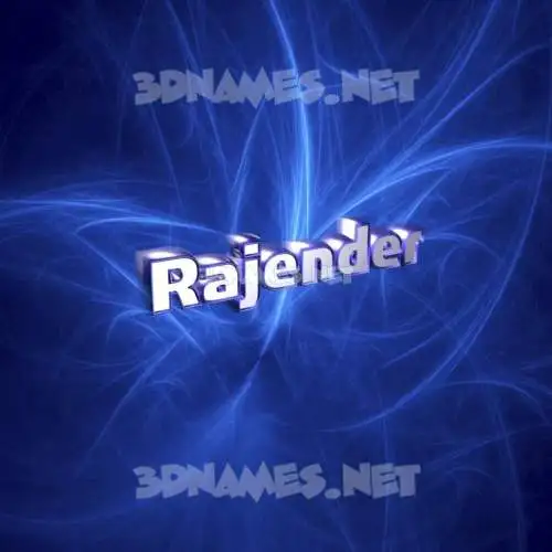 rajender in Plasma style - 3D name wallpaper