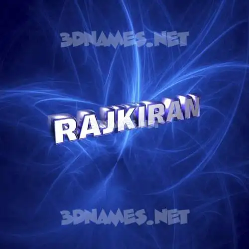 rajkiran in Plasma style - 3D name wallpaper