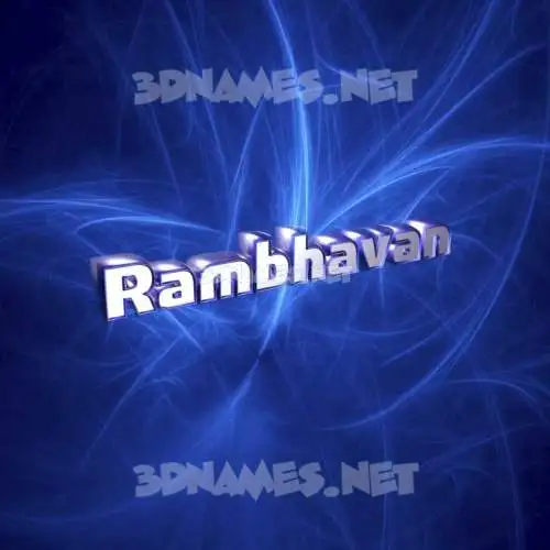 rambhavan in Plasma style - 3D name wallpaper