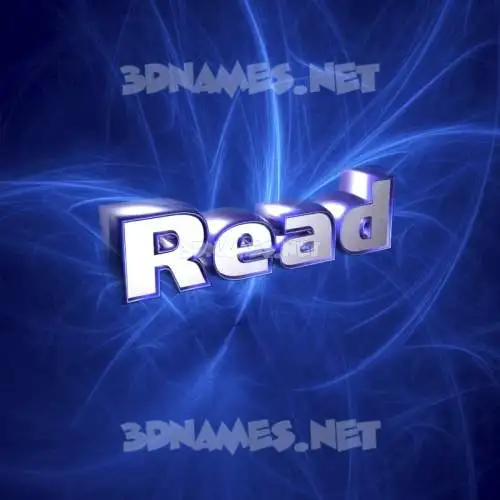 read in Plasma style - 3D name wallpaper