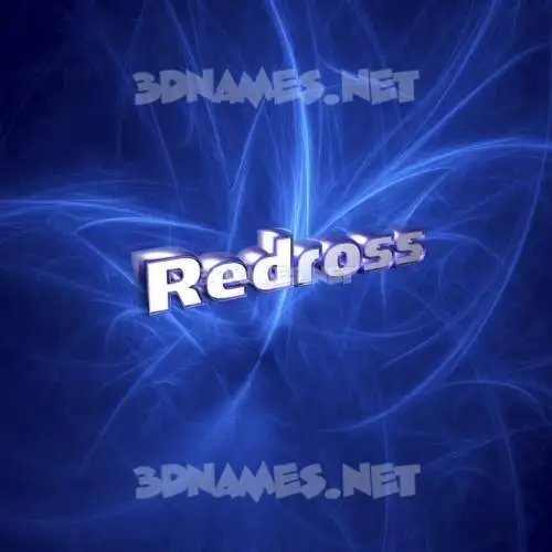 redross in Plasma style - 3D name wallpaper