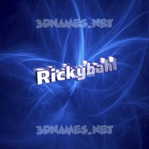 rickybahl in Plasma style - 3D name wallpaper rickybahl in Plasma style - 3D name wallpaper