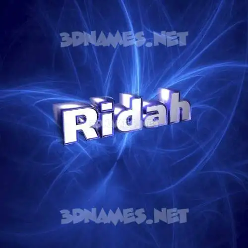 ridah in Plasma style - 3D name wallpaper ridah in Plasma style - 3D name wallpaper