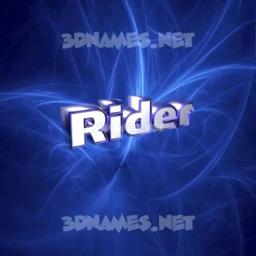 rider in Plasma style - 3D name wallpaper rider in Plasma style - 3D name wallpaper