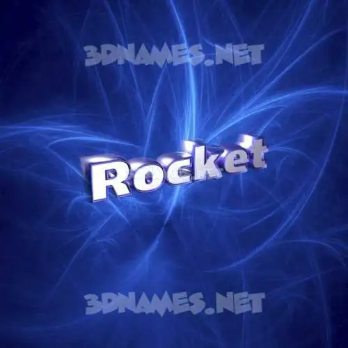 rocket in Plasma style - 3D name wallpaper