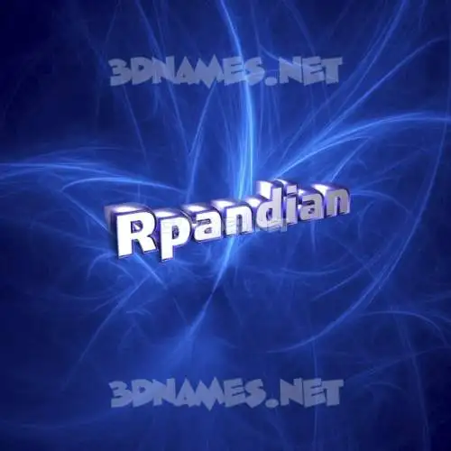 rpandian in Plasma style - 3D name wallpaper