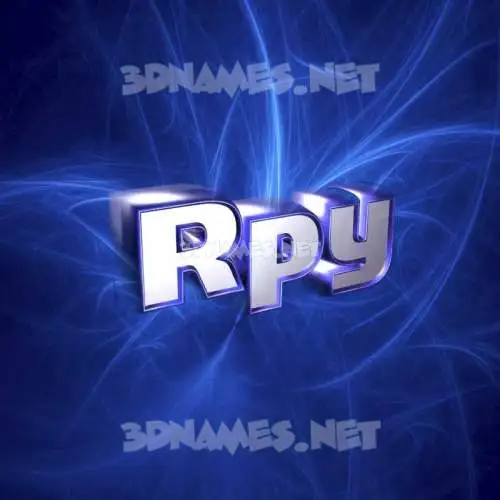 rpy in Plasma style - 3D name wallpaper