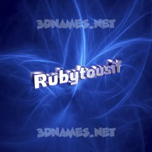 rubytousif in Plasma style - 3D name wallpaper rubytousif in Plasma style - 3D name wallpaper