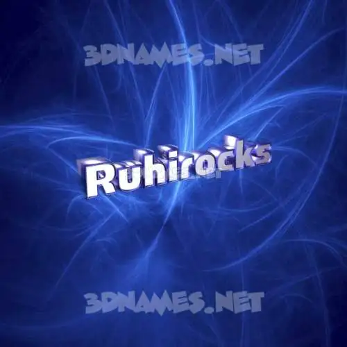 ruhirocks in Plasma style - 3D name wallpaper ruhirocks in Plasma style - 3D name wallpaper