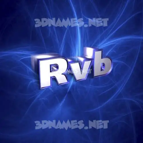 rvb in Plasma style - 3D name wallpaper