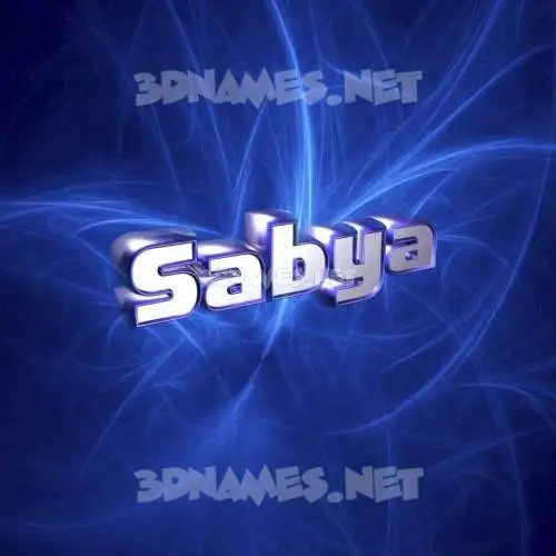sabya in Plasma style - 3D name wallpaper