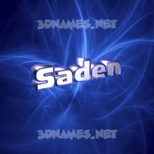 saden in Plasma style - 3D name wallpaper