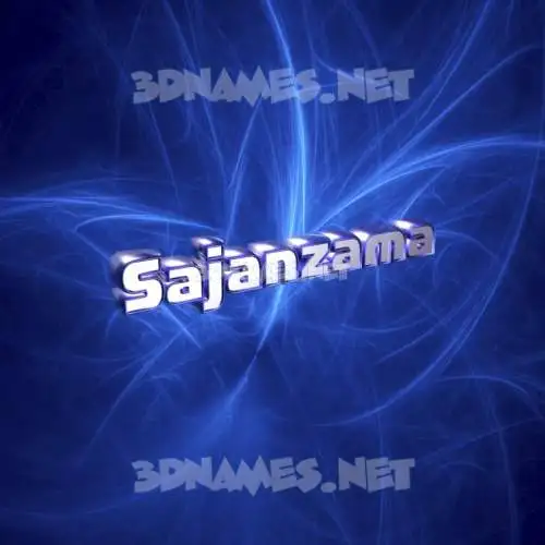 sajanzama in Plasma style - 3D name wallpaper