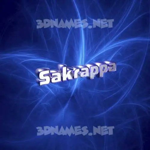 sakrappa in Plasma style - 3D name wallpaper