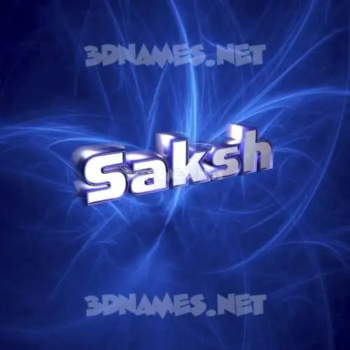 saksh in Plasma style - 3D name wallpaper