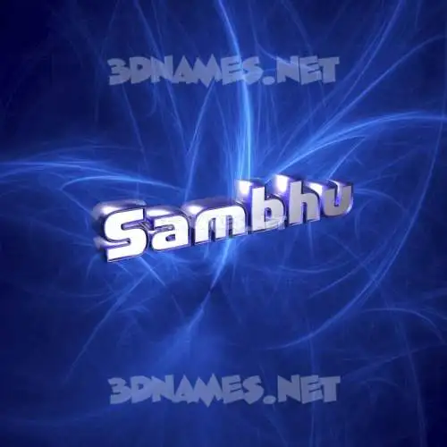 sambhu in Plasma style - 3D name wallpaper
