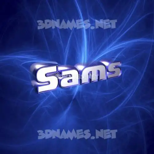 sams in Plasma style - 3D name wallpaper sams in Plasma style - 3D name wallpaper