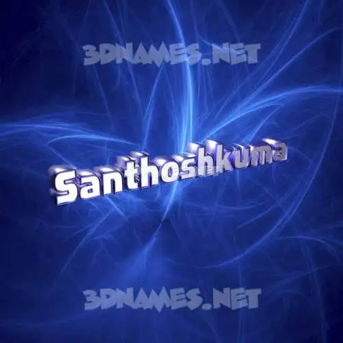santhoshkuma in Plasma style - 3D name wallpaper